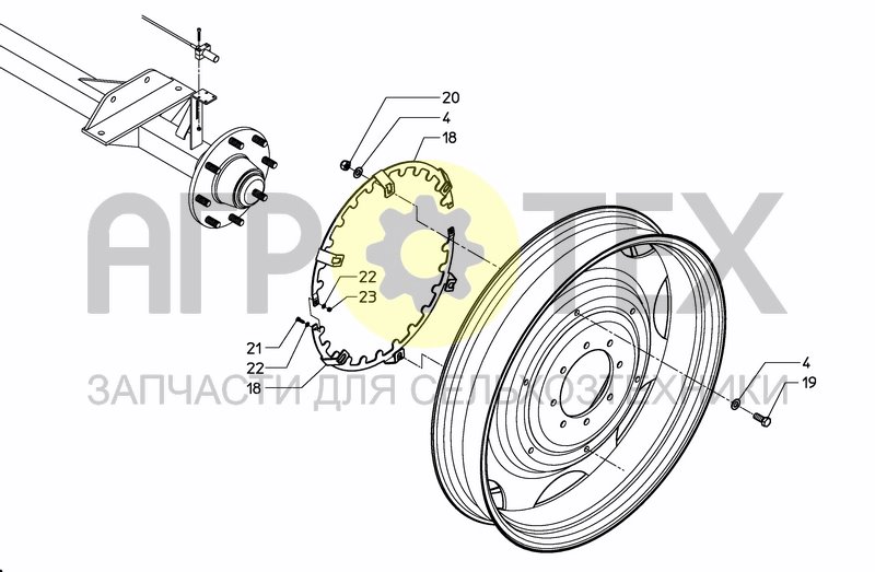 Чертеж WHEELAXLE SUSPENSION