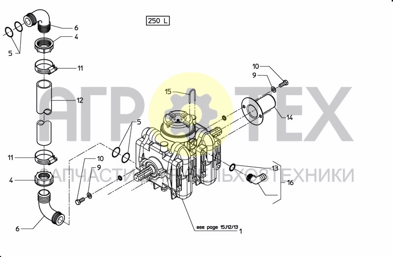 Чертеж PUMPSET 250 L