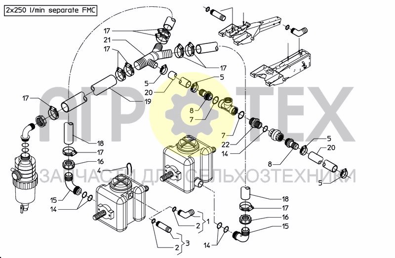 Чертеж VALVESET 2*250 L, SEPERATE