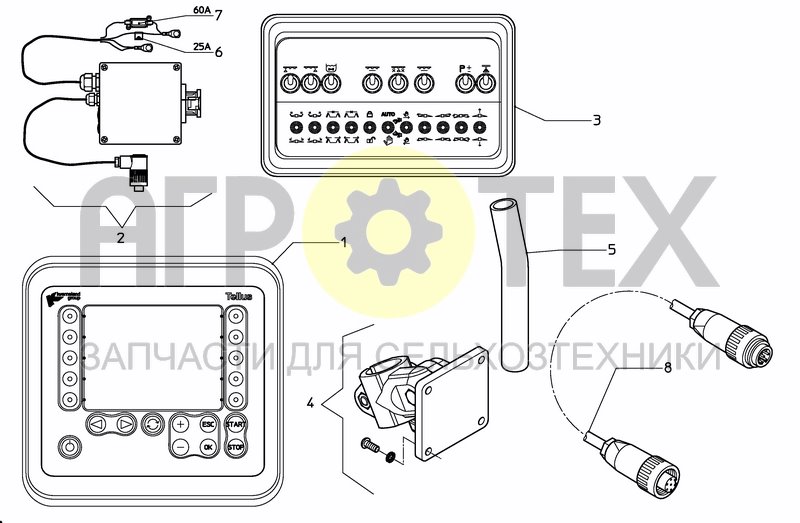 Чертеж TELLUS+SWITCHBOX OC+TRACTOR ECU