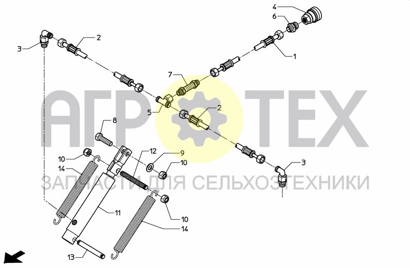 Чертеж HYDR. BRAKE HOSE SET