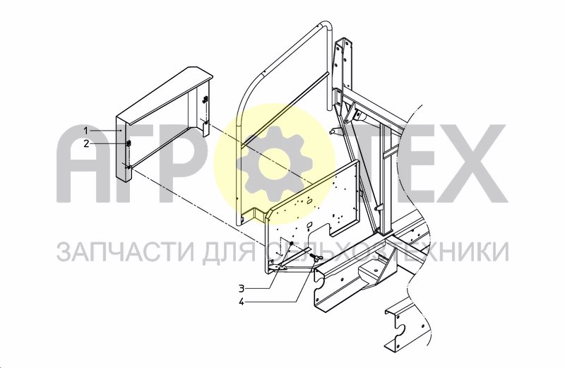 Чертеж STEEL COVER RIGHT SIDE