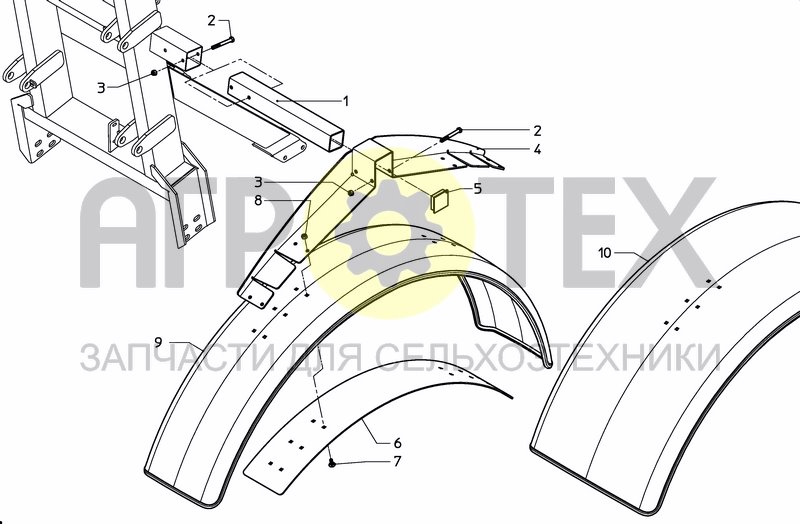 Чертеж MUD GUARD