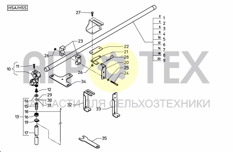 Чертеж FERTLIZER HOSES HSA/ HSS