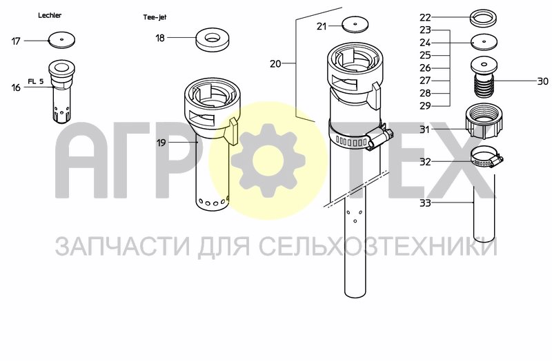 Чертеж NOZZLES TEEJET-LECHLER