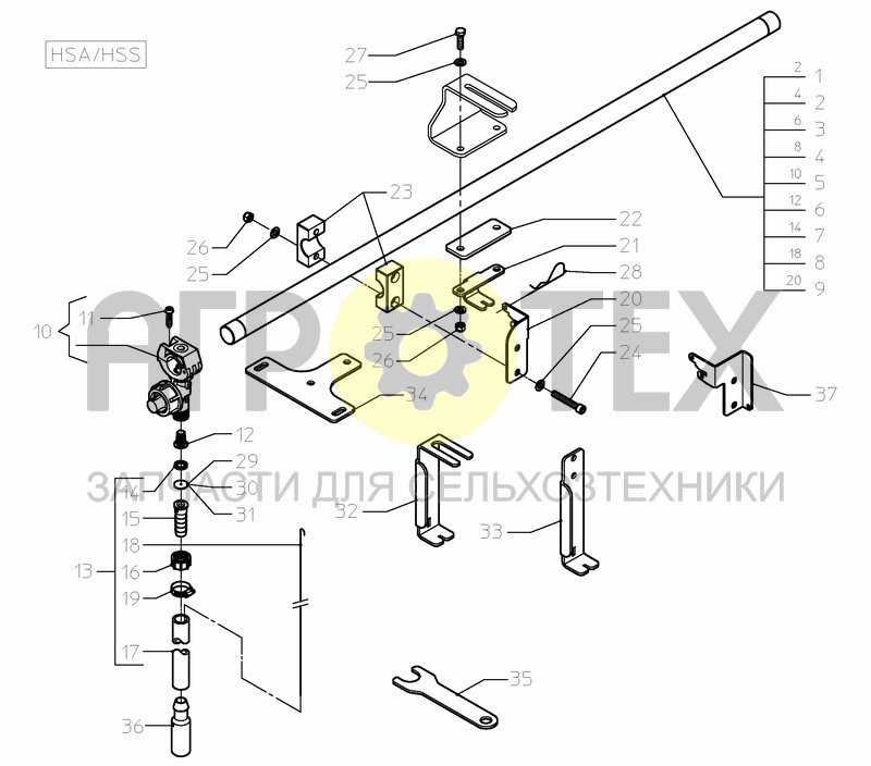 Чертеж FERTLIZER HOSES HSA/ HSS