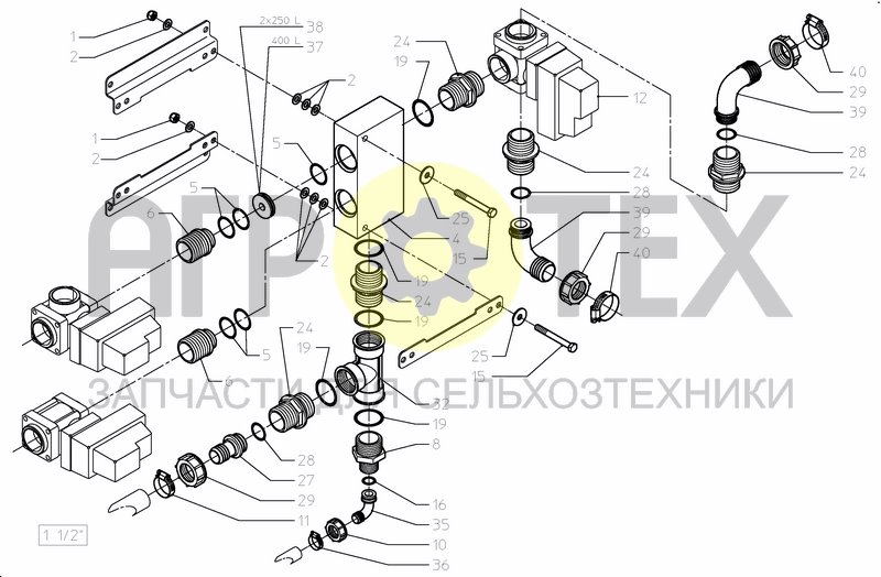 Чертеж FLOWMASTER-EVM-1 1/2