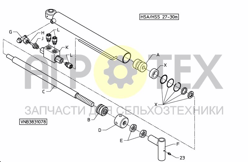 Чертеж MIDDLESECTION HSA 24---33m [2PF]