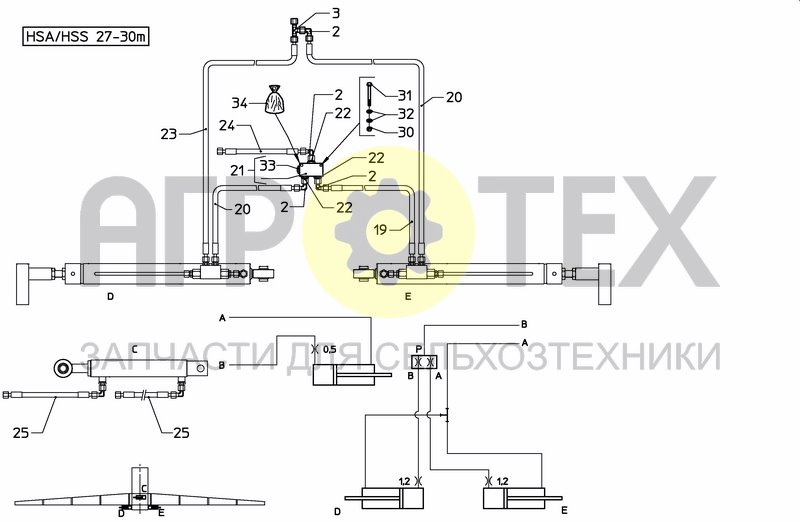 Чертеж MIDDLESECTION HSS 27---30M