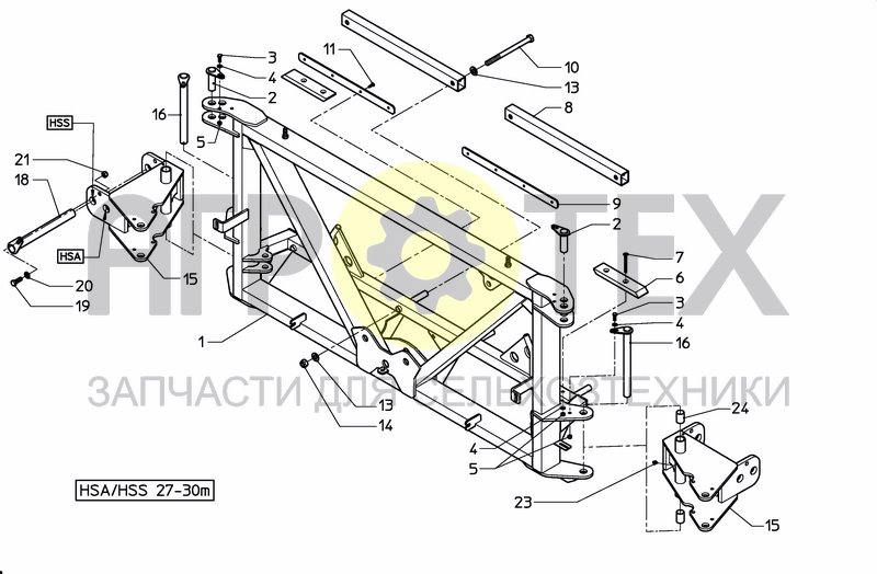 Чертеж MIDDLESECTION HSA 24---33m [2PF]