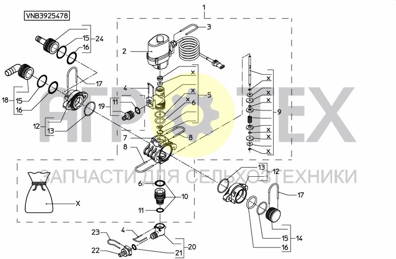 Чертеж BORDER NOZZLE HB/HC/HSS ELECTRIC