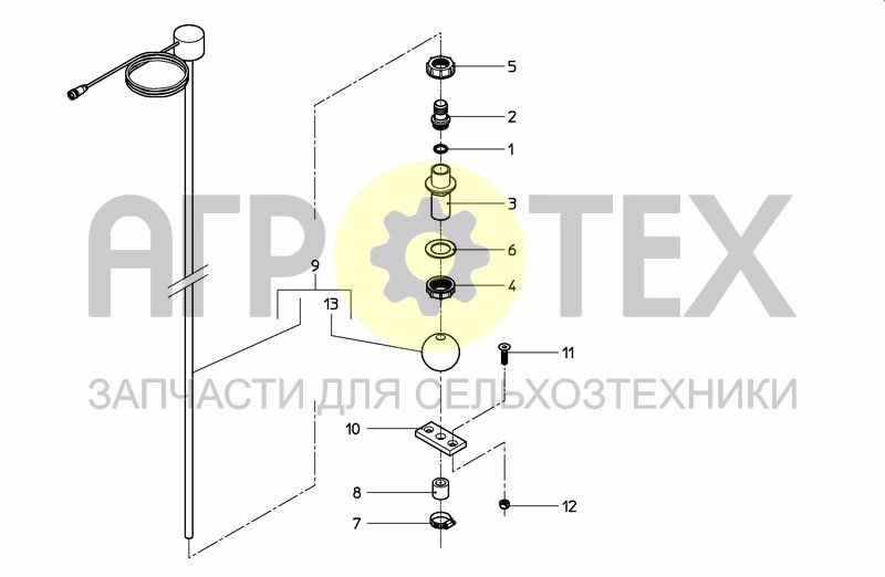 Чертеж AUTOSET+LEVELINDICATOR SHORT