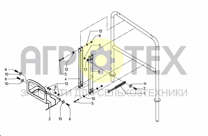 Чертеж SUCTION HOSE FRAME