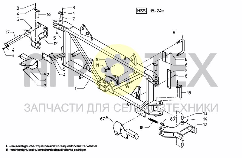 Чертеж MIDDLESECTION HSS 15---24 M