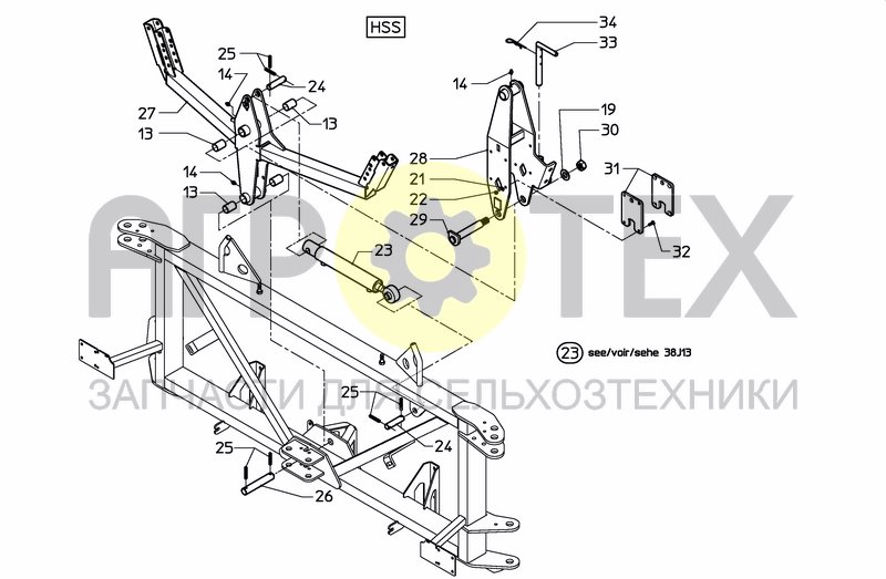 Чертеж MIDDLESECTION HSS 15---24 M