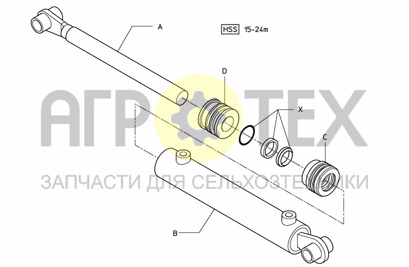 Чертеж MIDDLESECTION HSS 15---24 M