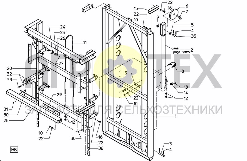 Чертеж LIFT FRAME HB