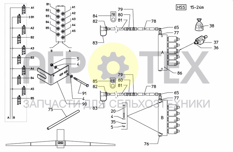 Чертеж MIDDLESECTION HSS 15---24 M