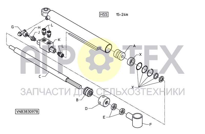 Чертеж MIDDLESECTION HSS 15---24 M