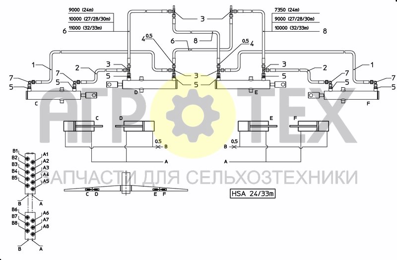 Чертеж SPRAYBOOM HSA 24---33m [2PF]