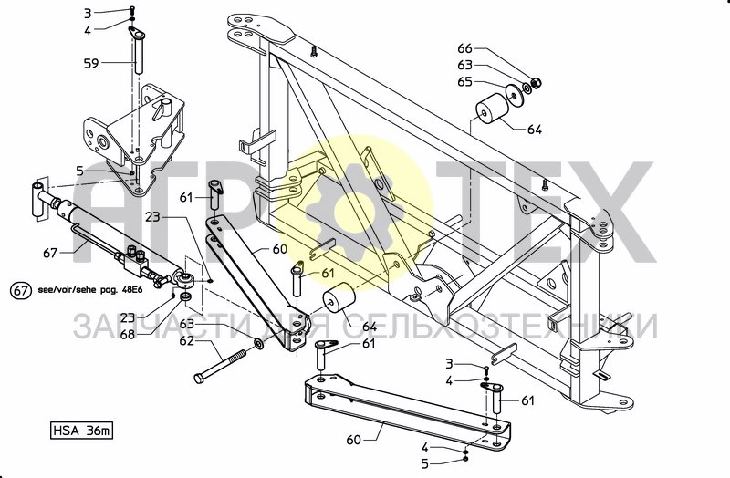 Чертеж MIDDLESECTION HSA 36M