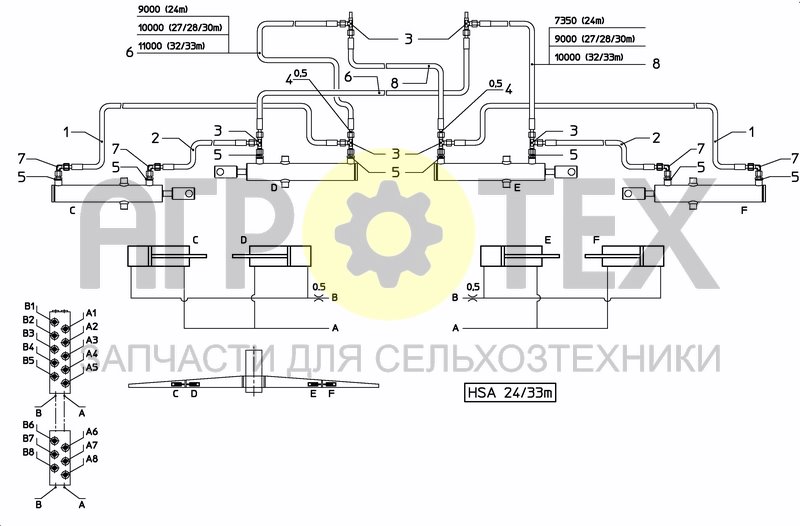 Чертеж SPRAYBOOM HSA 24---33m [2PF]