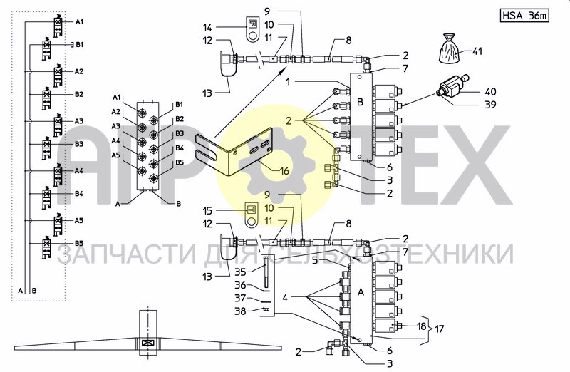 Чертеж MIDDLESECTION HSA 36M