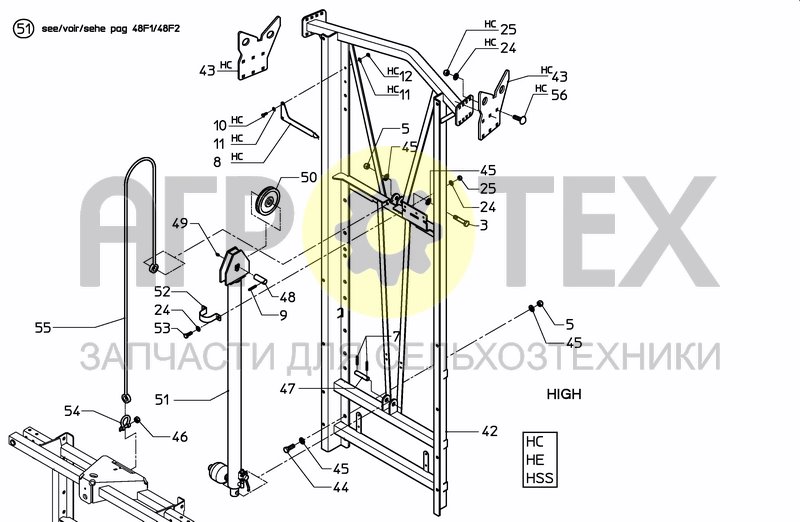 Чертеж LIFT FRAME HSS 15---24 M