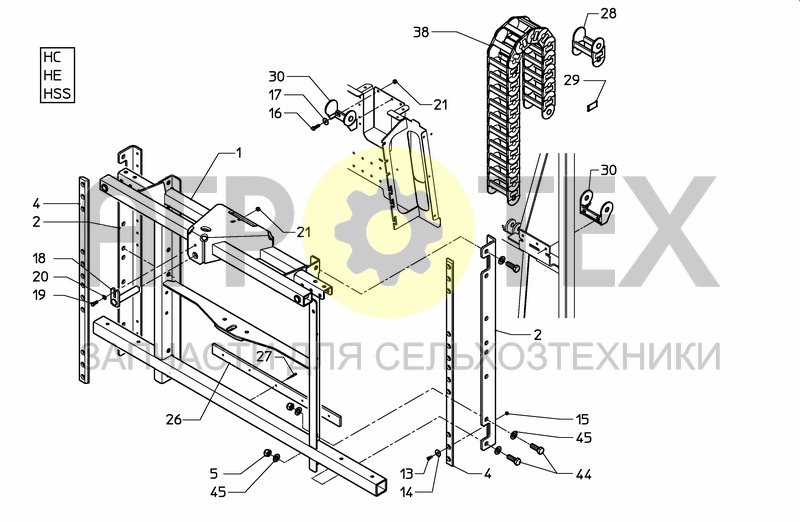 Чертеж LIFT FRAME HSS 15---24 M