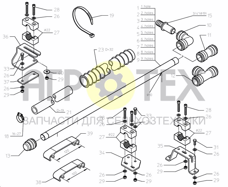 Чертеж TUBES-HOSES-CLAMPS