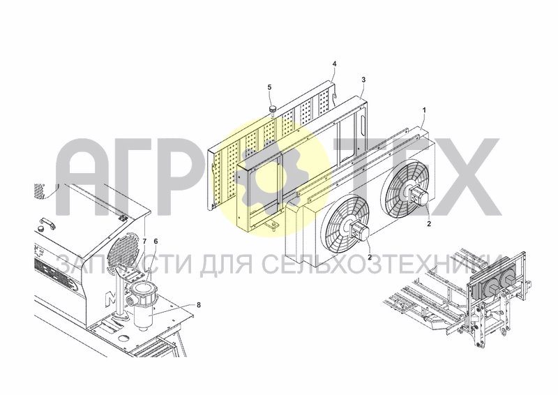 Чертеж HYDRAULIC OIL COOLER