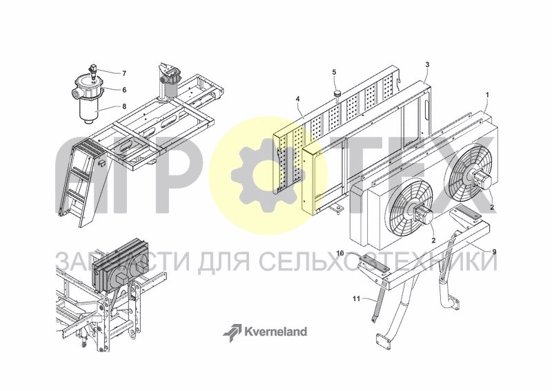 Чертеж HYDRAULIC OIL COOLER