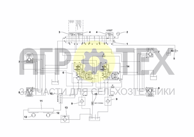 Чертеж TRANSMISSION HYDRAULIC SYSTEM SCHEMATICS