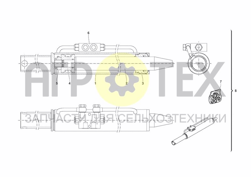 Чертеж JACK CYLINDER