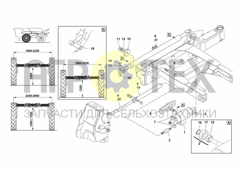 Чертеж FRONT STEERING-MECHANICAL EXTENSION