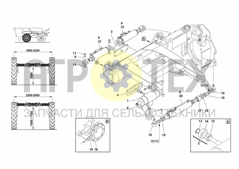 Чертеж FRONT STEERING-AUTOMATIC EXTENSION