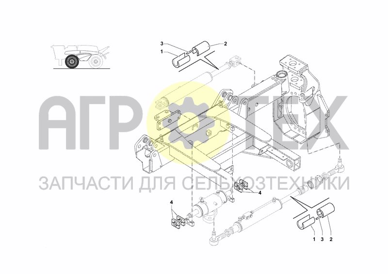 Чертеж FRONT AXLE-TRACK GAUGE LIMIT STOPS