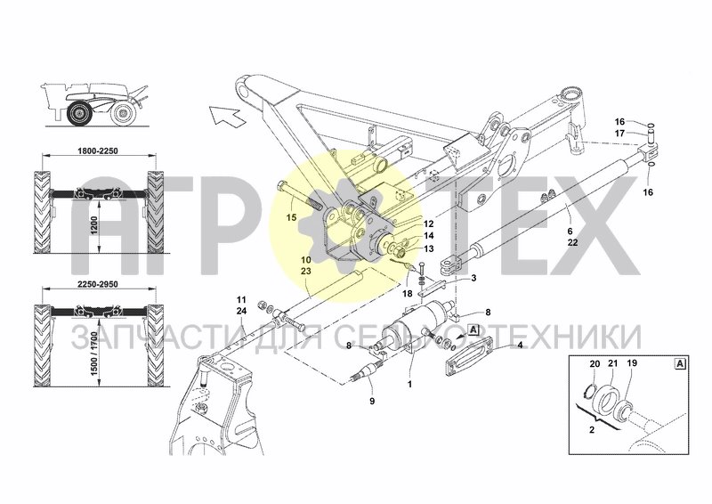 Чертеж REAR STEERING-MECHANICAL EXTENSION