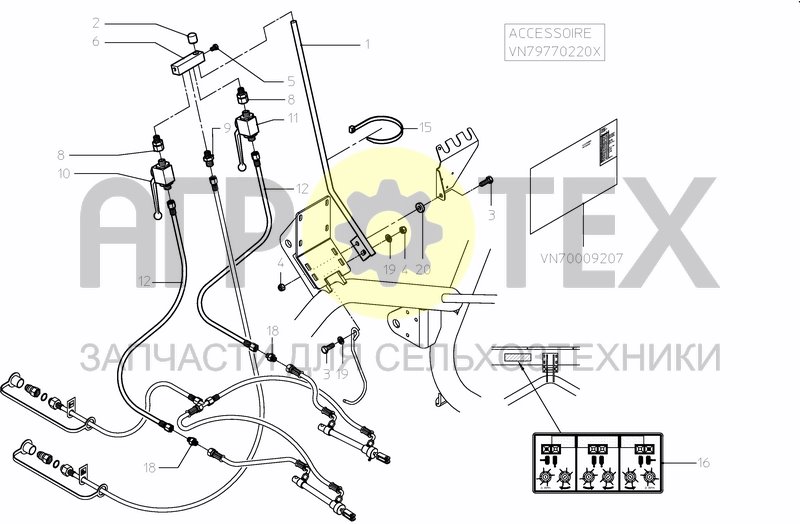 Чертеж 2X2 DIRECTION VALVE SET