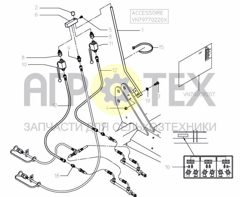 Чертеж 2X2 DIRECTION VALVE SET