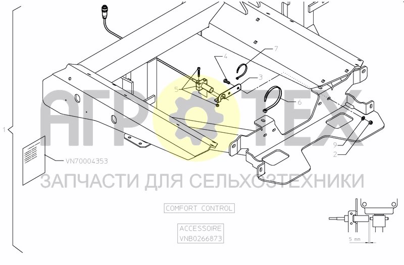 Чертеж SPREADING DISC RPM SENSOR SET