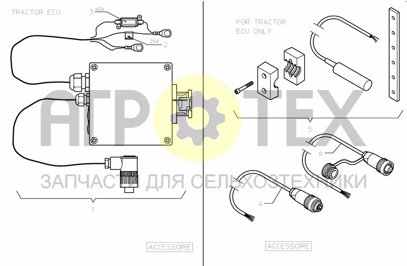 Чертеж CABLES ECU