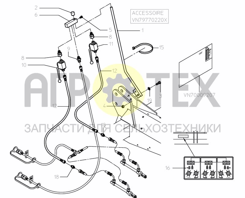 Чертеж 2X2 DIRECTION VALVE SET