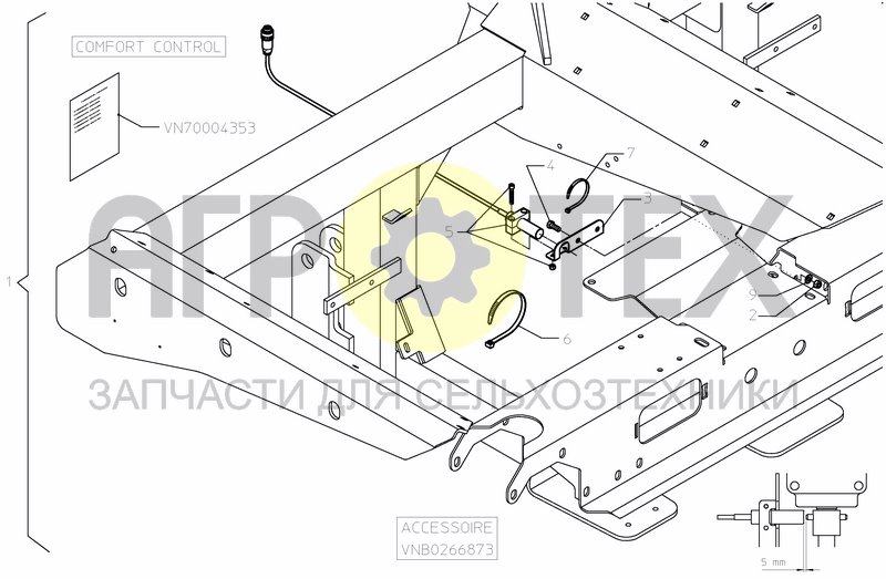 Чертеж SPREADING DISC RPM SENSOR SET