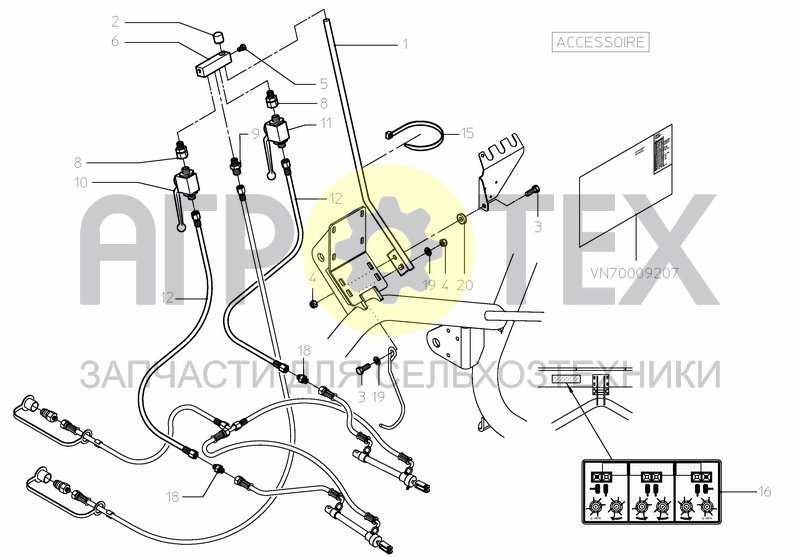 Чертеж 2X2 DIRECTION VALVE SET