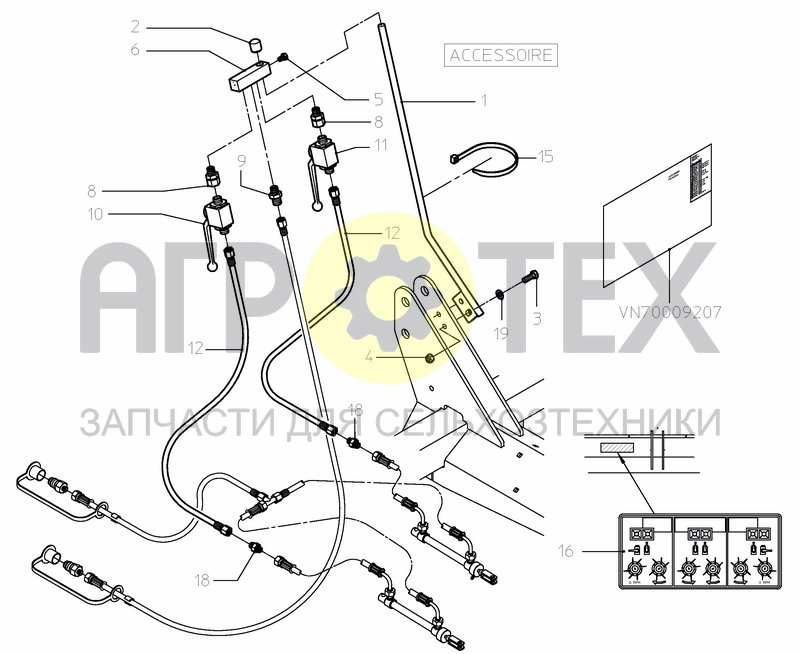 Чертеж 2X2 DIRECTION VALVE SET