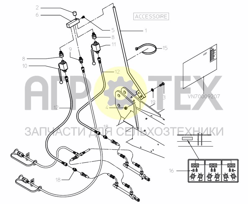 Чертеж 2X2 DIRECTION VALVE SET