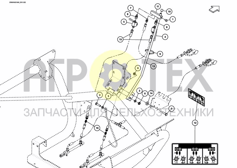 Чертеж 2X2 DIRECTION VALVE SET