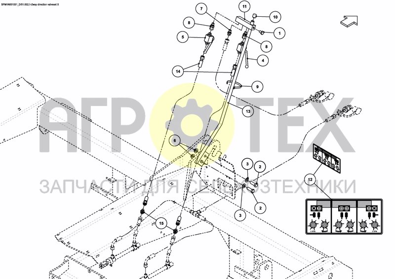 Чертеж 2X2 DIRECTION VALVE SET