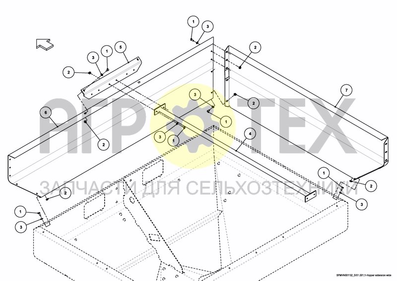 Чертеж HOPPER EXTENSION